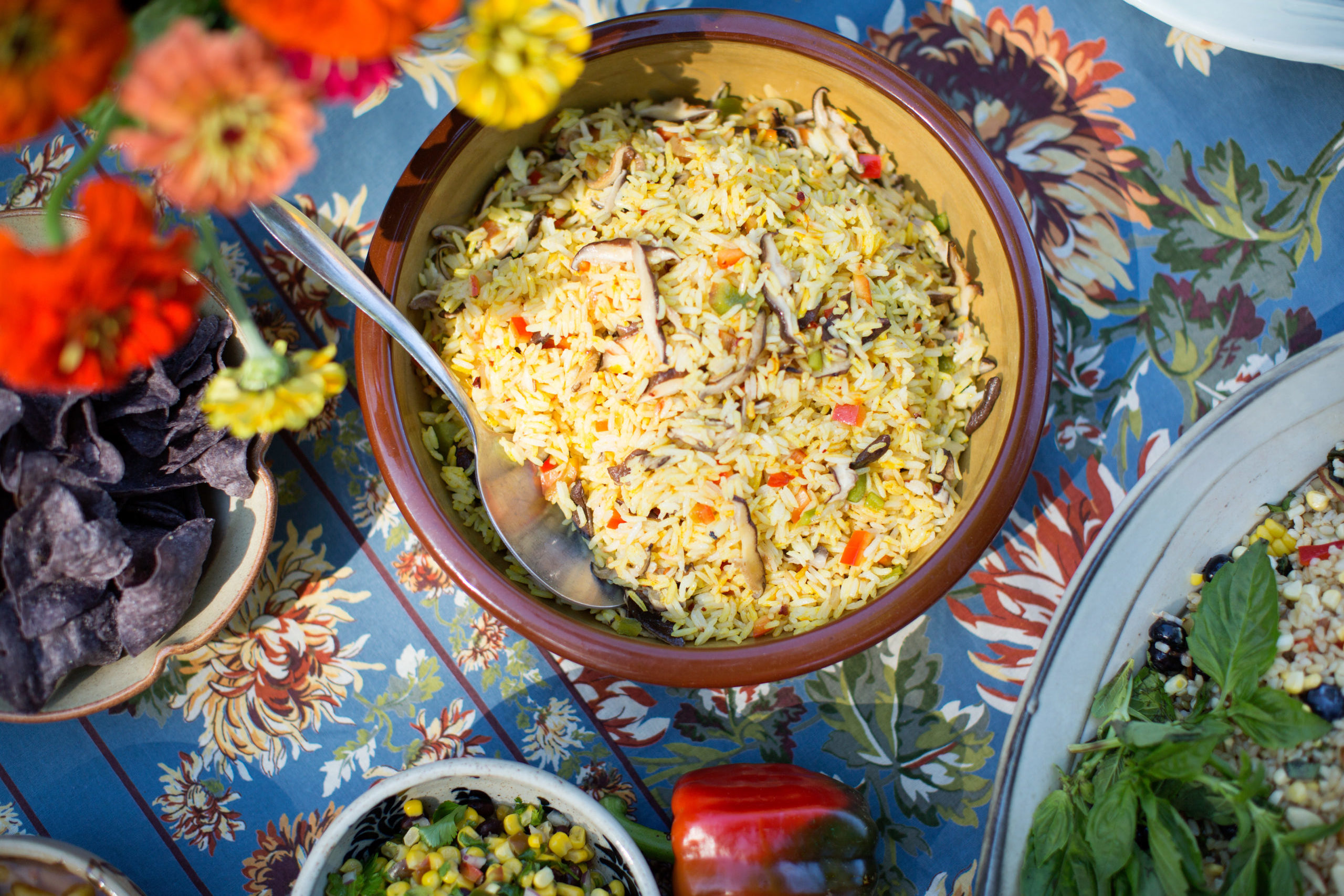 Saffron Shiitake Rice Salad