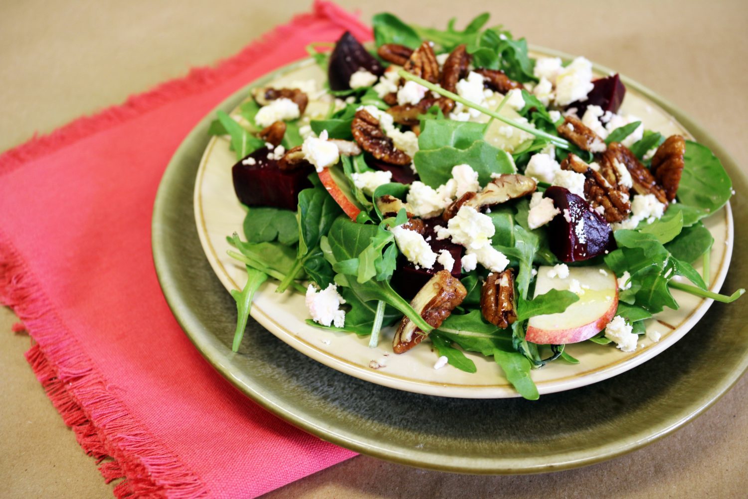 Warm Beet Salad with Apples and Candied Pecans Kimberton Whole Foods