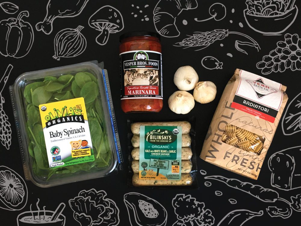 Real Meals Chicken Sausages with Garlic Spinach Kimberton Whole Foods