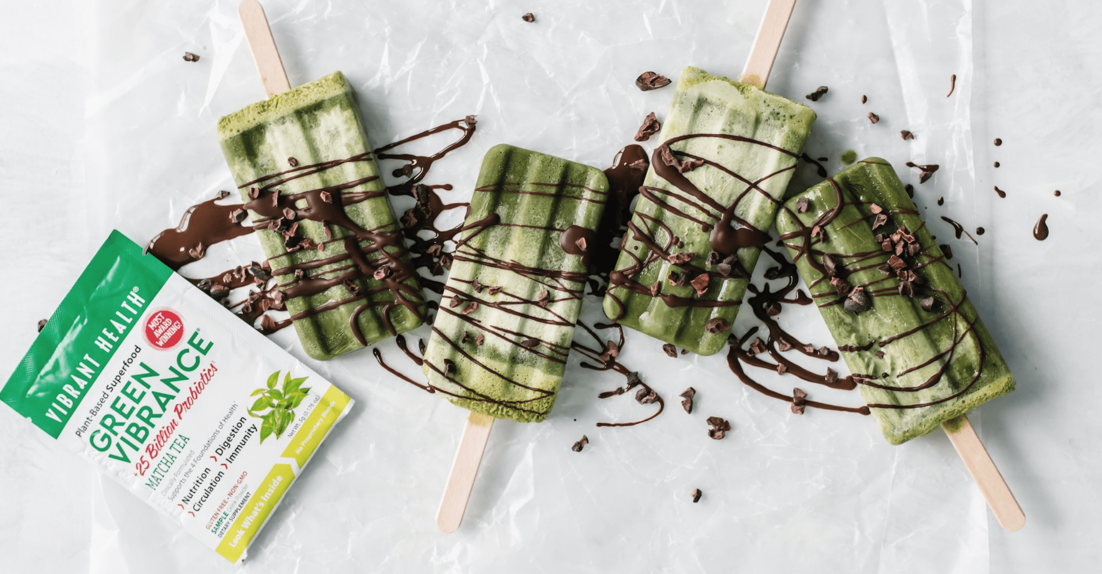 Vibrant Health Matcha Popsicles