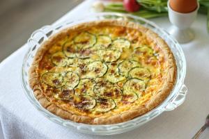Spring Vegetable & Fontina Quiche